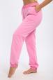 Брюки женские на манжете из футера 2-н начес розовый