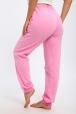 Брюки женские на манжете из футера 2-н начес розовый