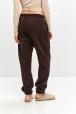 Брюки женские из футера трехнитка с начесом Сова шоколад