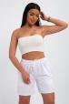 Шорты женские из футера Таиланд белый