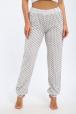 Брюки женские из кулирки на манжете звезды на мел.серый