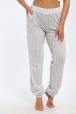 Брюки женские из кулирки на манжете звезды на мел.серый
