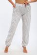 Брюки женские из кулирки на манжете звезды на мел.серый