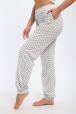 Брюки женские из кулирки на манжете звезды на мел.серый