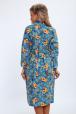 Халат женский из фланели Маша  макси цветы