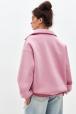 Толстовка женская из футера начес Комфорт пудра макси
