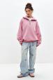 Толстовка женская из футера начес Комфорт пудра макси