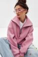 Толстовка женская из футера начес Комфорт пудра макси