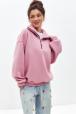 Толстовка женская из футера начес Комфорт пудра макси
