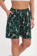 Шорты женские из кулирки Цветник изумрудный