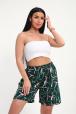 Шорты женские из кулирки Цветник изумрудный