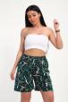 Шорты женские из кулирки Цветник изумрудный
