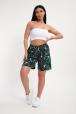 Шорты женские из кулирки Цветник изумрудный