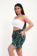 Шорты женские из кулирки Цветник изумрудный