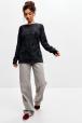 Лонгслив женский из кулирки чёрный