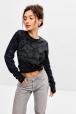 Лонгслив женский из кулирки чёрный