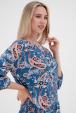 Платье женское из кулирки Софи огурцы на индиго