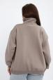 Толстовка женская из футера начес Комфорт серо-коричневый