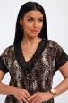 Туника женская из масла Олеся гепард шоколад