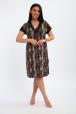 Туника женская из масла Олеся гепард шоколад