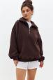 Толстовка женская из футера начес Комфорт шоколад