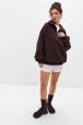 Толстовка женская из футера начес Комфорт шоколад