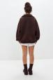Толстовка женская из футера начес Комфорт шоколад