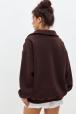 Толстовка женская из футера начес Комфорт шоколад