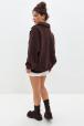 Толстовка женская из футера начес Комфорт шоколад