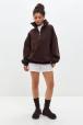 Толстовка женская из футера начес Комфорт шоколад