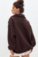 Толстовка женская из футера начес Комфорт шоколад