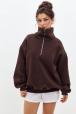 Толстовка женская из футера начес Комфорт шоколад