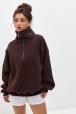 Толстовка женская из футера начес Комфорт шоколад