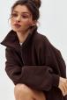 Толстовка женская из футера начес Комфорт шоколад