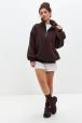 Толстовка женская из футера начес Комфорт шоколад