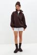 Толстовка женская из футера начес Комфорт шоколад