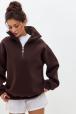 Толстовка женская из футера начес Комфорт шоколад