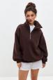 Толстовка женская из футера начес Комфорт шоколад