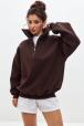 Толстовка женская из футера начес Комфорт шоколад