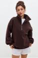 Толстовка женская из футера начес Комфорт шоколад