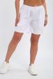 Шорты женские из футера Таиланд белый макси