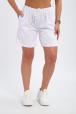 Шорты женские из футера Таиланд белый макси