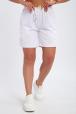 Шорты женские из футера Таиланд белый макси