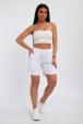 Шорты женские из футера Таиланд белый макси