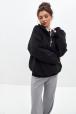 Толстовка женская из футера начес Комфорт черный