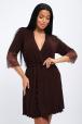 Халат женский из вискозы Адель Нуар шоколад