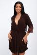 Халат женский из вискозы Адель Нуар шоколад