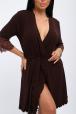 Халат женский из вискозы Адель Нуар шоколад