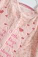 Набор для новорожденного из велюра сердечки розовый
