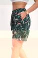 Шорты женские из кулирки Цветник изумрудный макси